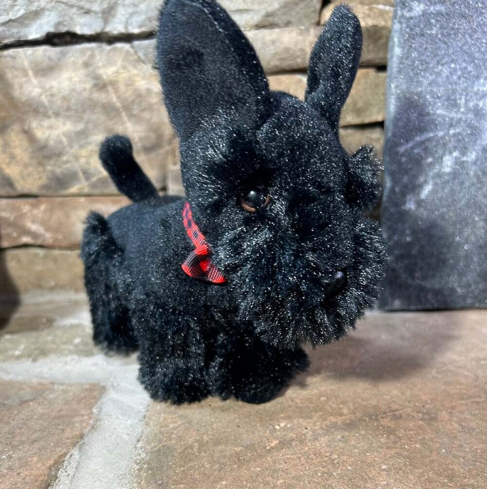 Our Generation Black Terrier Dog red collar